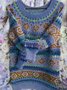 Plus Size Cotton Boho Women Pullover Knit Sweater