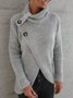 Shift Solid Casual Knitted Sweater