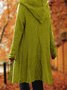 Woman Fahion Floral Hooded Knitted Cardigan Plus Size Outerwear