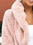 Pink Solid Long Sleeve Coat