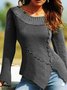 European and American large size retro casual Tunic Sweater Knit Jumper