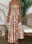 Cotton-Blend Sleeveless Floral Weaving Dress