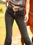 Vaintage Striped Flare Bell Bottom Pant