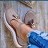 Women's shower shoes with round head and flat heels
