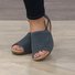 Hollow-Out Low Heel Summer Sandals