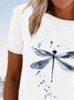 Cotton-Blend Casual Graphic T-Shirts