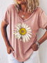 Printed Casual Short Sleeve Floral Shirts & Tops