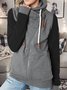 Gray Long Sleeve Pockets Outerwear