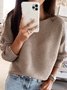 Round Neck Simple Sweater