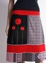 Plus Size Cotton-Blend Tribal Vintage Skirt
