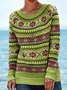 Cotton Boho Women Pullover Knit Tunic Sweater Knit Jumper