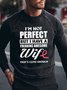 Letter print round neck casual men's long-sleeved pullover