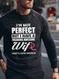 Letter print round neck casual men's long-sleeved pullover
