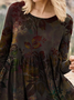 Plus size Long Sleeve Floral Tops
