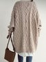 Casual Loose Cotton-Blend Sweater Dresses