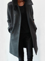Plus size Solid Casual Coat Overcoat