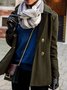 Vintage Autumn Patchwork Buttoned Micro-Elasticity Long sleeve Shawl collar Cotton-Blend Other Coat for Women