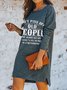 Casual Long Sleeve Round Neck Printed Knitting Dress