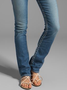 Plus size Casual Solid Denim Jeans