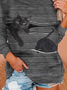 Cat Print Women Sweatshirts