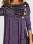 Cotton Casual Long Sleeve Knitting Tunic Dress
