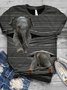 Cotton-Blend Short Sleeve Animal T-shirt