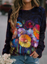Plus size Floral Casual Holiday Tops
