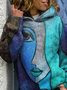 Plus size Abstract Printed Hoodies