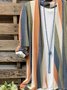 Color Block Basics All Season Polyester Natural Daily Long sleeve Loose Regular Cardigan for Women