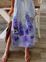 Boho Short Sleeve Lavender Dress