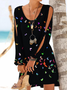 New Women Chic Plus Size Vintage Holiday Boho Butterfly Long Sleeve Casual Knitting Dress