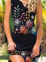 Ethnic Cold Shoulder Fit Polyester Cotton Bodycon Dresses