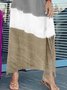 New Women Chic Plus Size Vintage Boho Holiday Hippie Spaghetti-Strap V Neck Casual Knitting Dress