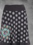 Cotton-Blend Printed Casual Skirt