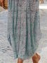 Plus Size Vintage Hippie Holiday Tribal Casual Vintage Short Sleeve Knitting Dress