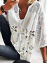 Plus size Floral Casual Shirts & Tops
