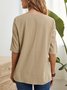Vintage Holiday Casual Cotton-Blend Tunic