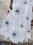 New Women Chic Plus Size Vintage Boho Holiday Casual Short Sleeve Basic Weaving Dress
