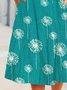 New Women Chic Plus Size Vintage Boho Holiday Short Sleeve Shift Casual Weaving Dress