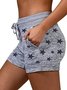 Cotton-Blend Printed Pockets Casual Sports shorts