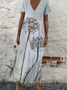 Casual Short Sleeve Maxi Weaving Dress
