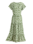 Short Sleeve V Neck Resort Weaving Dress
