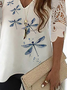 Dragonfly Casual V Neck Tunic Top