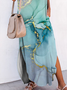 Short Sleeve Hippie Printed Casual Knitting Dress