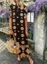 Boho Floral-print Tribal Knitting Dress