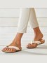 Fashion Summer White Leather Sandals