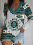 Ethnic style printed T-shirt