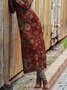 long sleeve Tribal Printed Casual Knitting Dress