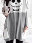 Halloween skull comfortable loose and casual dress