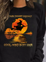 Halloween-Crew Neck Long sleeve Printed Casual Sweatshirt